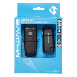 Valosarja M-WAVE Atlas K51  30/15 Lux LED etu / taka pattereineen